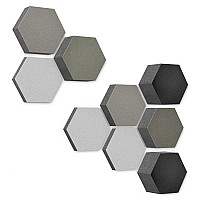platino24 STUDIOline Acoustic Panels 3D-Set Honeycomb - 9 elements with special acoustic coating #A009