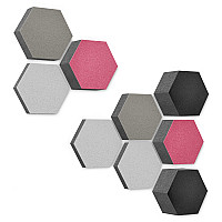 platino24 STUDIOline Acoustic Panels 3D-Set Honeycomb - 9 elements with special acoustic coating #A010