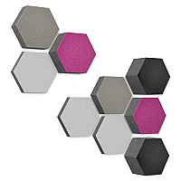platino24 STUDIOline Acoustic Panels 3D-Set Honeycomb - 9 elements with special acoustic coating #A011