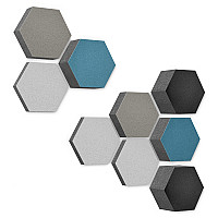 platino24 STUDIOline Acoustic Panels 3D-Set Honeycomb - 9 elements with special acoustic coating #A013