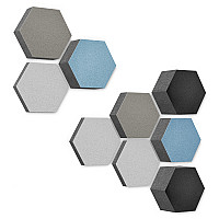 platino24 STUDIOline Acoustic Panels 3D-Set Honeycomb - 9 elements with special acoustic coating #A014