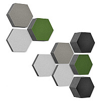 platino24 STUDIOline Acoustic Panels 3D-Set Honeycomb - 9 elements with special acoustic coating #A015