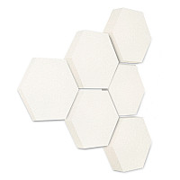 Edition LOFT Honeycomb - 6 Absorber aus Basotect ® - Farbe: Snow