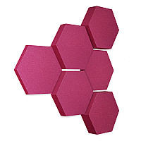 Edition LOFT Honeycomb - 6 Absorber aus Basotect ® - Farbe: Crimson