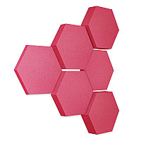 Edition LOFT Honeycomb - 6 Absorber aus Basotect ® - Farbe: Magenta