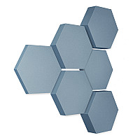 Edition LOFT Honeycomb - 6 Absorber aus Basotect ® - Farbe: Scandic