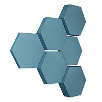 Edition LOFT Honeycomb - 6 Absorber aus Basotect ® - Farbe: Maritim