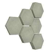 Edition LOFT Honeycomb - 6 Absorber aus Basotect ® - Farbe: Concrete