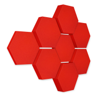 Edition LOFT Honeycomb - 8 Absorber aus Basotect ® - Farbe: Red Pepper