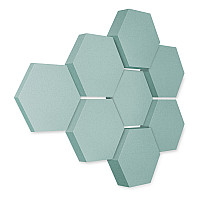 Edition LOFT Honeycomb - 8 Absorber aus Basotect ® - Farbe: Ocean