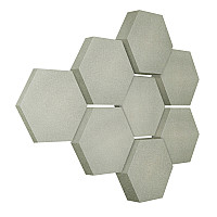 Edition LOFT Honeycomb - 8 Absorber aus Basotect ® - Farbe: Concrete