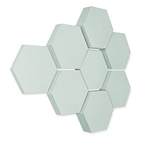 Edition LOFT Honeycomb - 8 Absorber aus Basotect ® - Farbe: Aqua