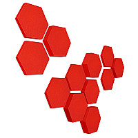 Edition LOFT Honeycomb - 12 absorbers made of Basotect ® - Colour: Red Pepper