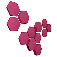 Edition LOFT Honeycomb - 12 Absorber aus Basotect ® - Farbe: Crimson