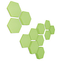 Edition LOFT Honeycomb - 12 absorbers made of Basotect ® - Colour: Lime