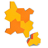EinStein puzzle for optimal room acoustics 4 sound absorbers Colour: Melba + Jaffa