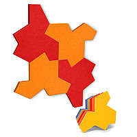 „EinStein“ Puzzle für optimale Raumakustik 4 Schallabsorber Farbe: Cranberry + Jaffa