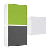 Sound absorber made of Basotect ® G+ / 3x shelf insert suitable for example for IKEA KALLAX or EXPEDIT - Set 06