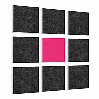 Wall objects squares 9-pcs. sound insulation made of Basotect ® G+ / sound absorber - elements - Set 17
