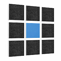 Wandbild Quadrate 9-tlg. Schalldämmung aus Basotect ® G+ / Schallabsorber - Elemente - Set 25