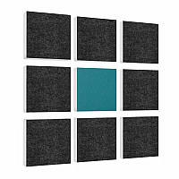 Wandbild Quadrate 9-tlg. Schalldämmung aus Basotect ® G+ / Schallabsorber - Elemente - Set 26