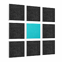 Wall objects squares 9-pcs. sound insulation made of Basotect ® G+ / sound absorber - elements - Set 29