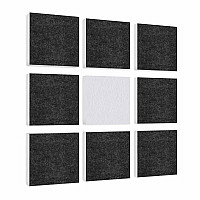 Wall objects squares 9-pcs. sound insulation made of Basotect ® G+ / sound absorber - elements - Set 30