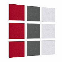 Wall objects squares 9-pcs. sound insulation made of Basotect ® G+ / sound absorber - elements - Set 31