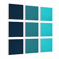 Wall objects squares 9-pcs. sound insulation made of Basotect ® G+ / sound absorber - elements - Set 36