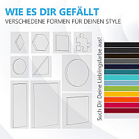 6 Absorber Wabenform aus Basotect ® G+ / Colore diverse Farben / je 2 Stück 300 x 300 x 30/50/70mm