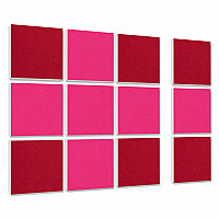 Wall objects squares 12-pcs. sound insulation made of Basotect ® G+ / sound absorber - elements - Set 10
