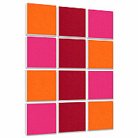 Wall objects squares 12-pcs. sound insulation made of Basotect ® G+ / sound absorber - elements - Set 13