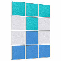 Wall objects squares 12-pcs. sound insulation made of Basotect ® G+ / sound absorber - elements - Set 21