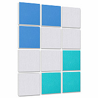 Wall objects squares 12-pcs. sound insulation made of Basotect ® G+ / sound absorber - elements - Set 22
