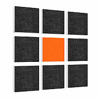 Wall objects squares 9-pcs. sound insulation made of Basotect ® G+ / sound absorber - elements - Set 45