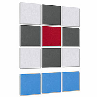 Wall objects squares 12-pcs. sound insulation made of Basotect ® G+ / sound absorber - elements - Set 30