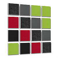 Wall objects squares 16-pcs. sound insulation made of Basotect ® G+ / sound absorber - elements - Set 30