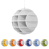 SATELLITE 3D acoustic object sphere LIGHT GREY for optimal room acoustics, INNOVATIVE DESIGN / DM: 40 cm