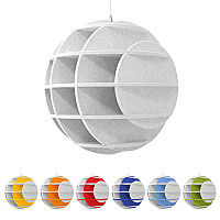 SATELLITE 3D acoustic object sphere LIGHT GREY for optimal room acoustics, INNOVATIVE DESIGN / DM: 58 cm