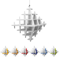 CUBO 3D acoustic object cube LIGHT GREY for optimal room acoustics, INNOVATIVE DESIGN / 58 cm