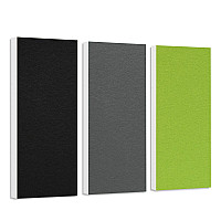 Sound absorber set Colore made of Basotect G+< 3 elements > black + granite grey + light green