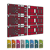 MANHATTAN Set of 6 3D acoustic object for optimum room acoustics / INNOVATIVE DESIGN / 200 x 150cm