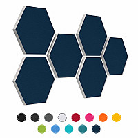 6 absorbers honeycomb shape made of Basotect ® G+ each 300 x 300 x 30mm Colore