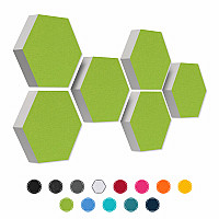 6 absorbers honeycomb shape made of Basotect ® G+ each 300 x 300 x 70mm Colore