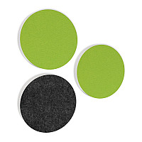 3 Acoustic sound absorbers made of Basotect ® G+ / Circle Multicolour Set 28