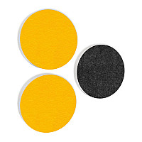 3 Acoustic sound absorbers made of Basotect ® G+ / Circle Multicolour Set 24
