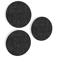 3 Acoustic sound absorbers made of Basotect ® G+ / Circle Multicolour Set 23