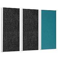 Sound absorber set Colore made of Basotect G+< 3 elements > anthracite + petrol