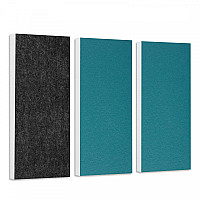 Schallabsorber-Set Colore aus Basotect G+ < 3 Elemente > Petrol + Anthrazit