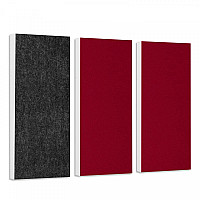 Schallabsorber-Set Colore aus Basotect G+ < 3 Elemente > Bordeaux + Anthrazit